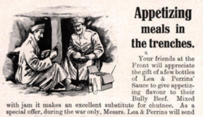 menu of the Australian regiment for Christmas 1917